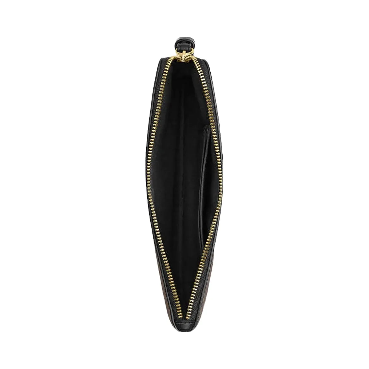 Coach Large Corner Zip Wristlet In Signature Canvas Signature Canvas-Gold-Walnut-Black