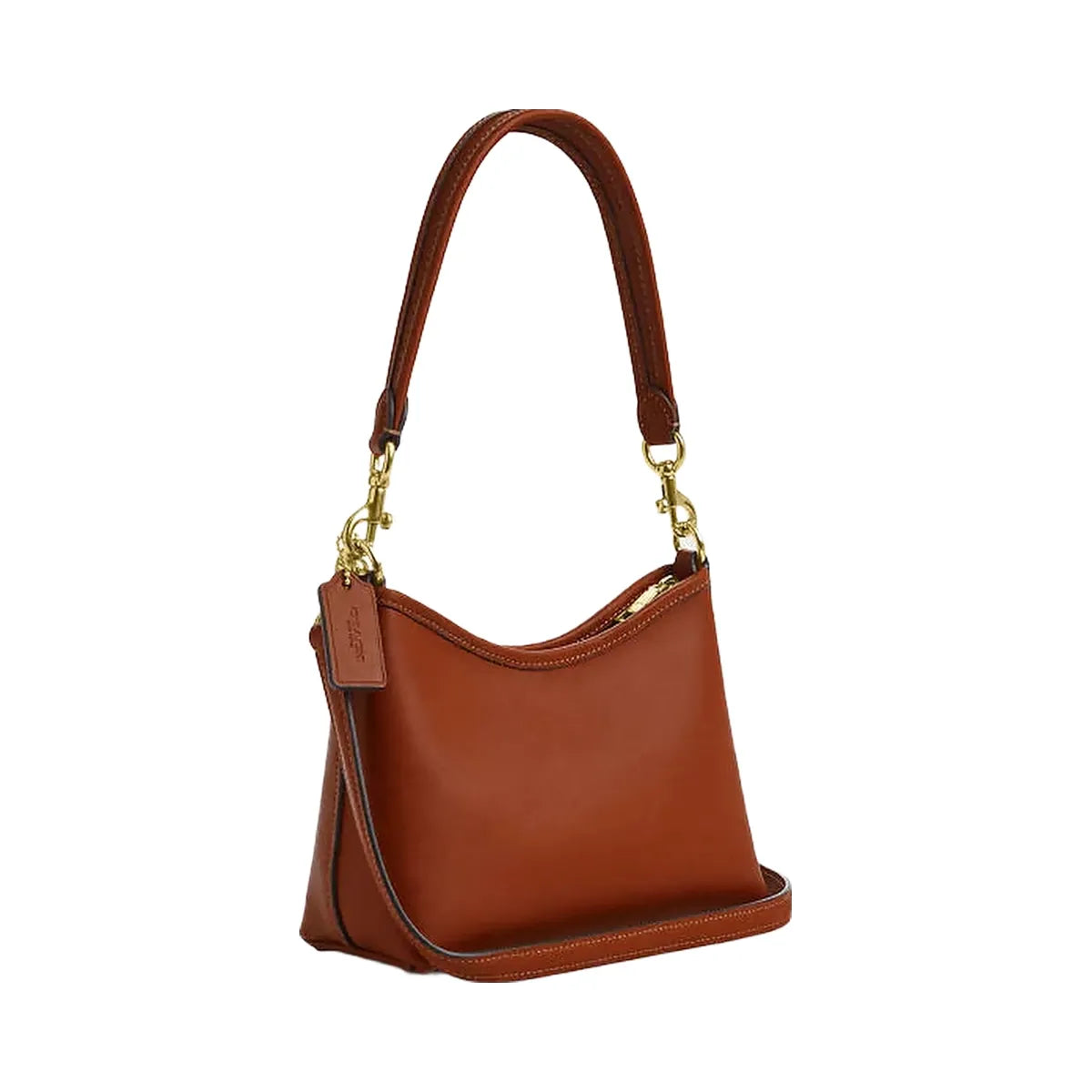 Coach Laurel Small Shoulder Bag Smooth Leather-Gold-Tan