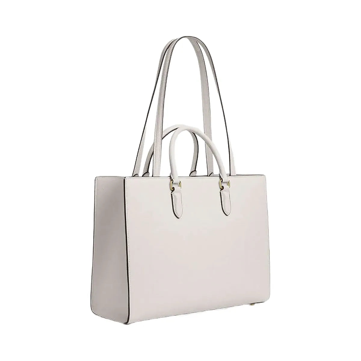 Coach Maggie Tote Bag Pebbled Leather-Gold-Chalk