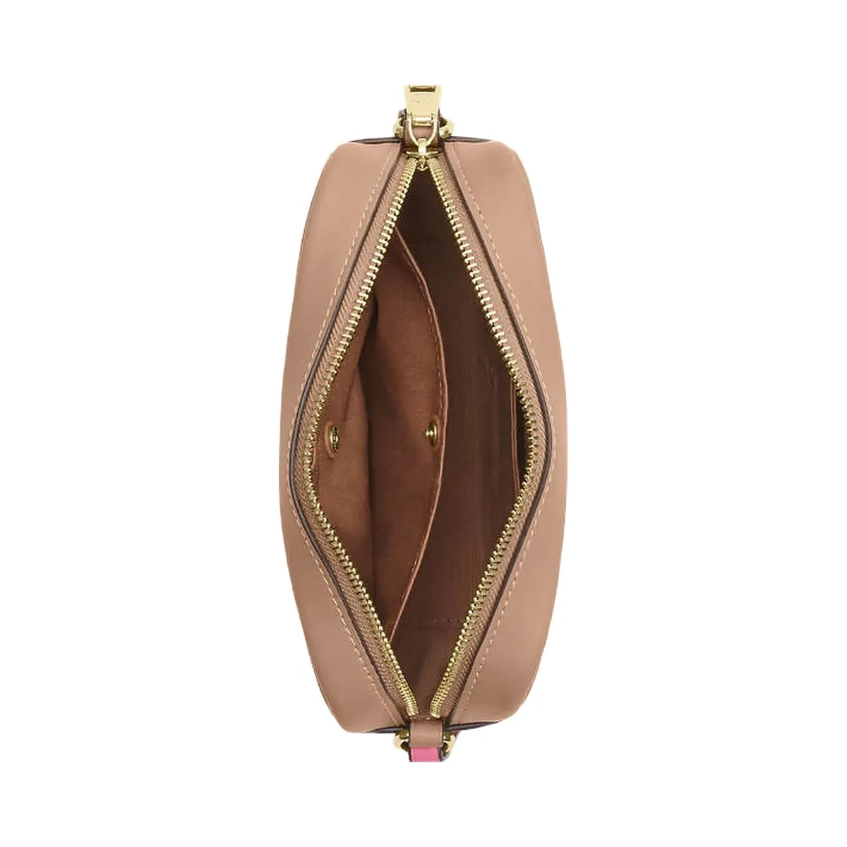 Coach Mini Jamie Camera Bag With Plaid Print Gold-Pink Multi