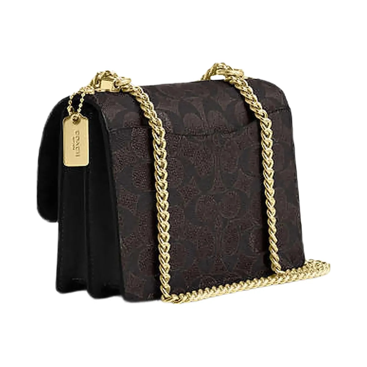 Coach Mini Klare Crossbody Bag In Signature Canvas Signature Canvas-Gold-Walnut-Black
