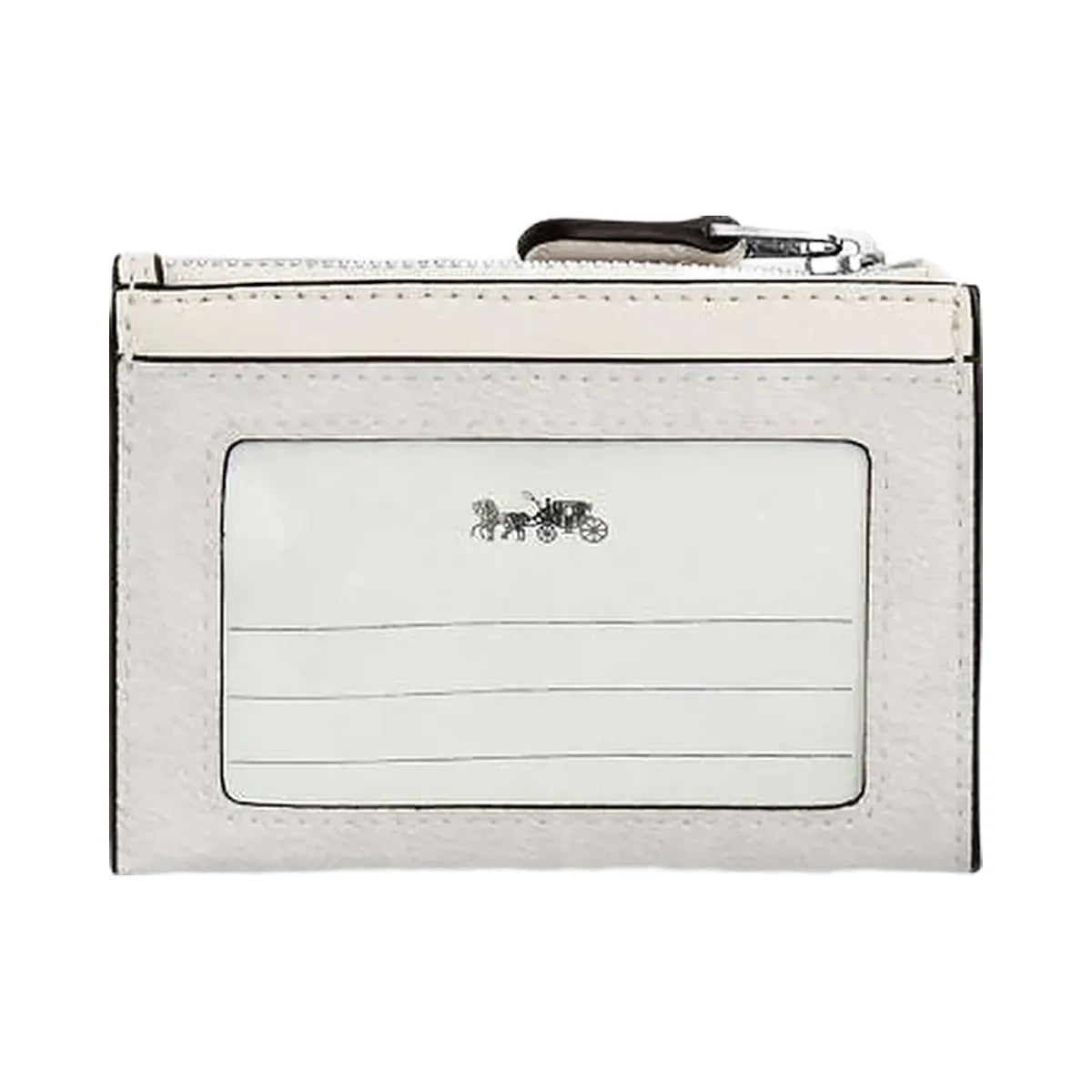 Coach Mini Skinny Id Case In Signature Canvas Signature Canvas-Sv-White-Chalk
