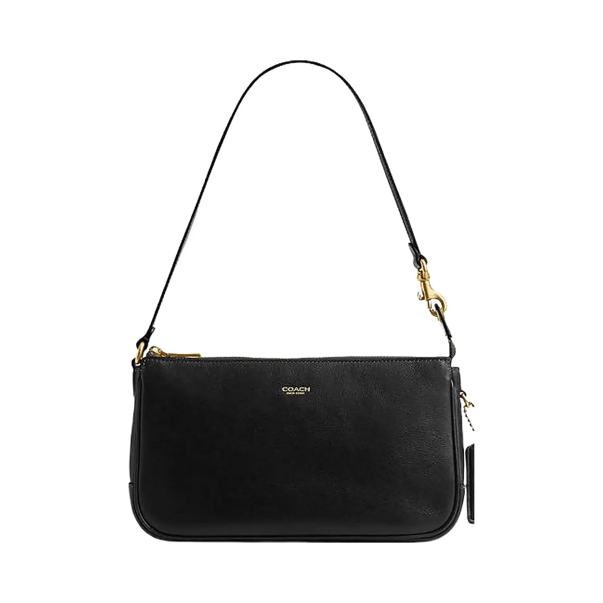 Coach Plaza Bag Natural Grain Leather-Brass-Black