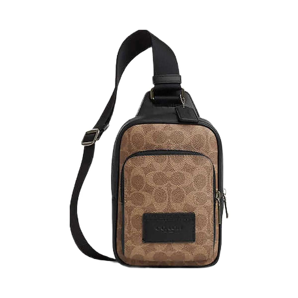 Coach Racer Sling Pack In Signature Canvas Signature Canvas-Qb-Tan-Black