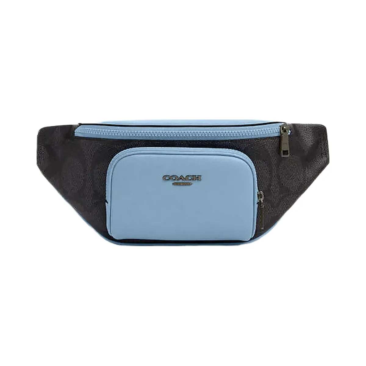 Coach Racer Small Belt Bag In Maxi Signature Canvas Qb-Charcoal-Pool