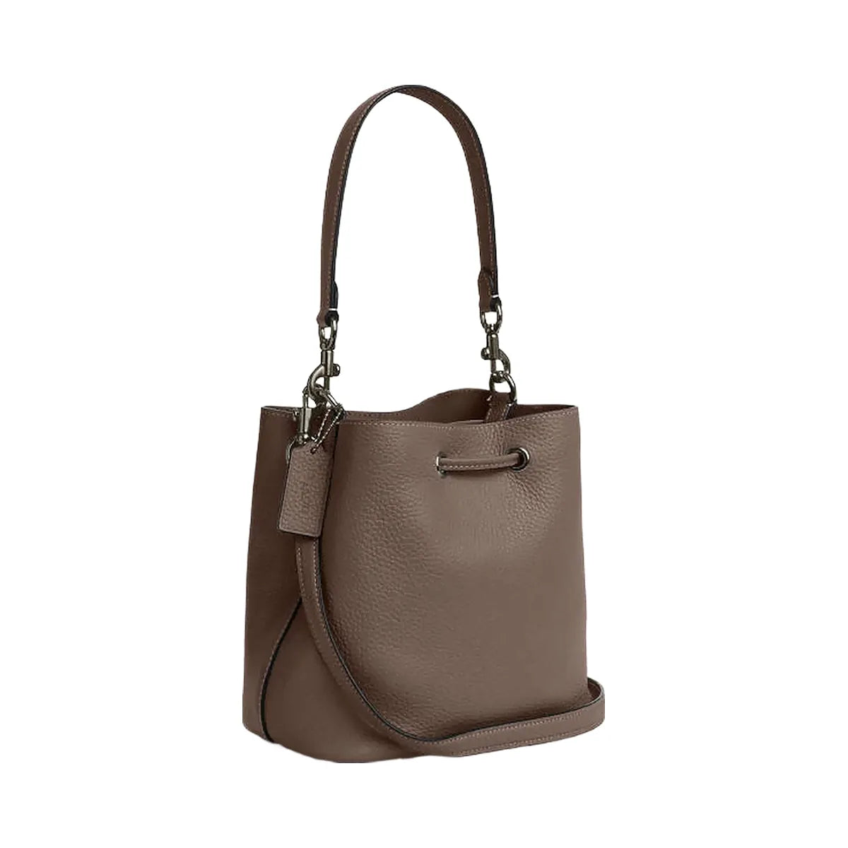 Coach Rowan Bucket Bag Pebbled Leather-Qb-Dark Stone