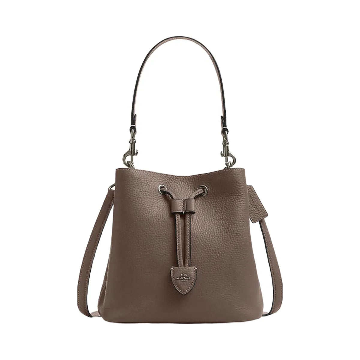 Coach Rowan Bucket Bag Pebbled Leather-Qb-Dark Stone