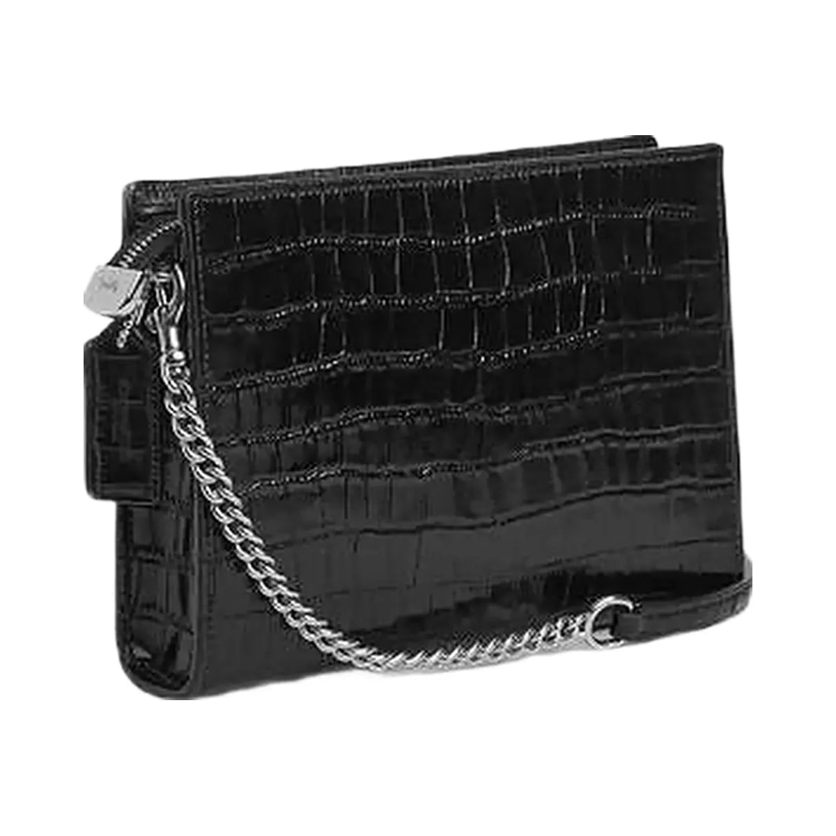 Coach Slim Crossbody Bag Novelty Leather-Silver-Black