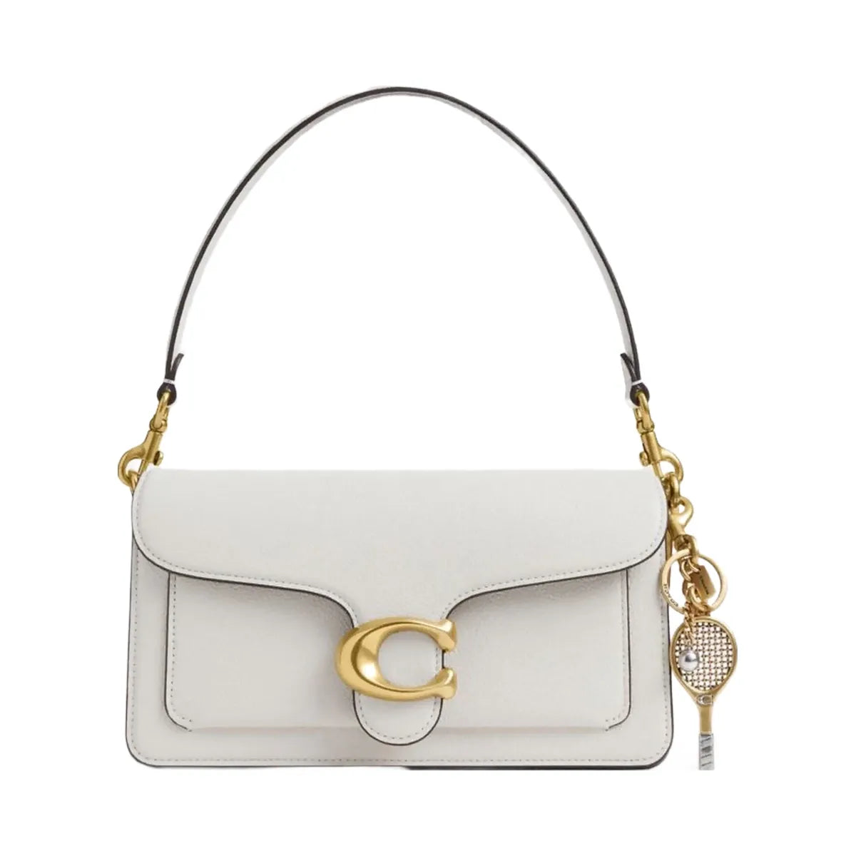 Coach Small Tennis Racket Bag Charm Brass-Brass