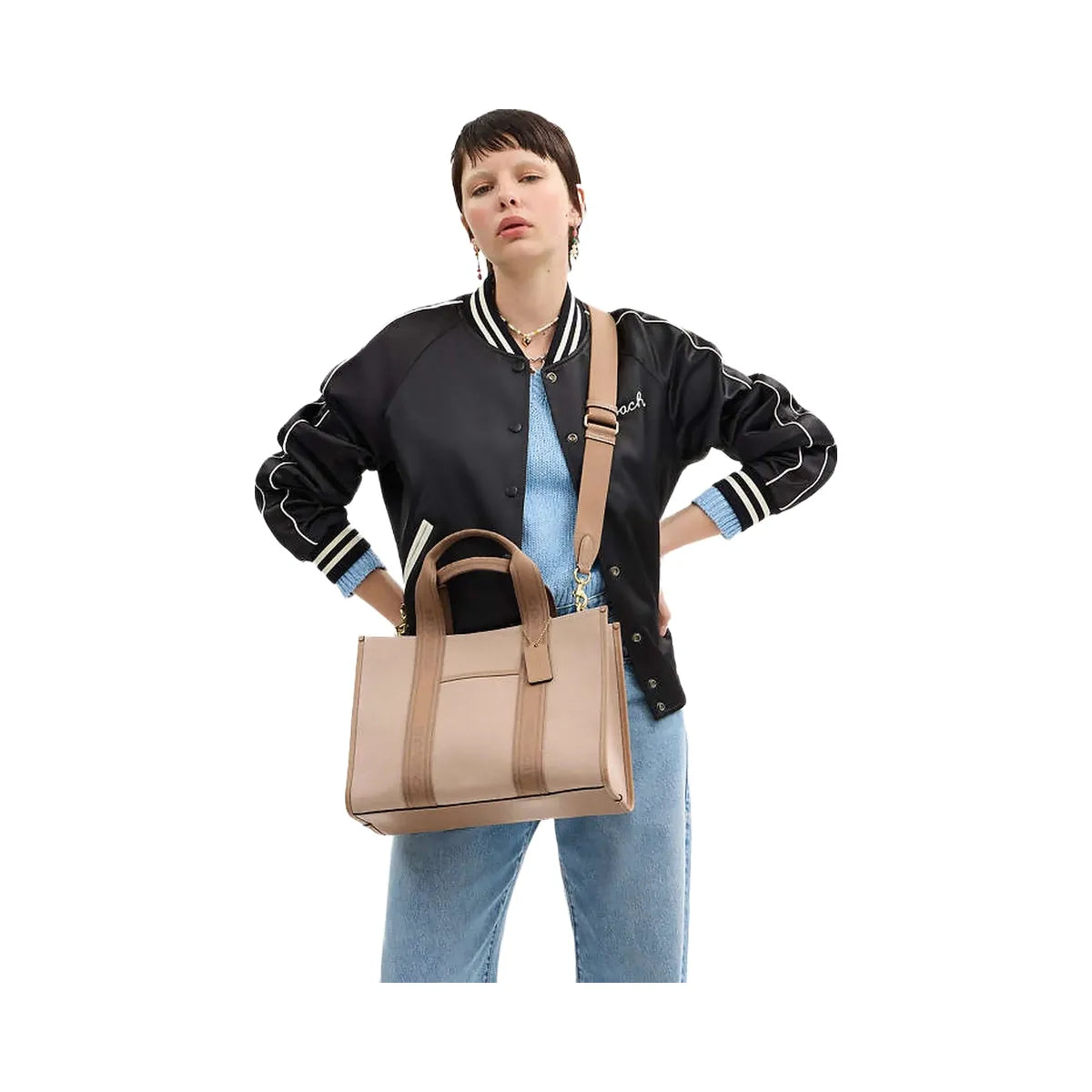 Coach Smith Tote Bag Canvas-Im-Dark Natural Multi