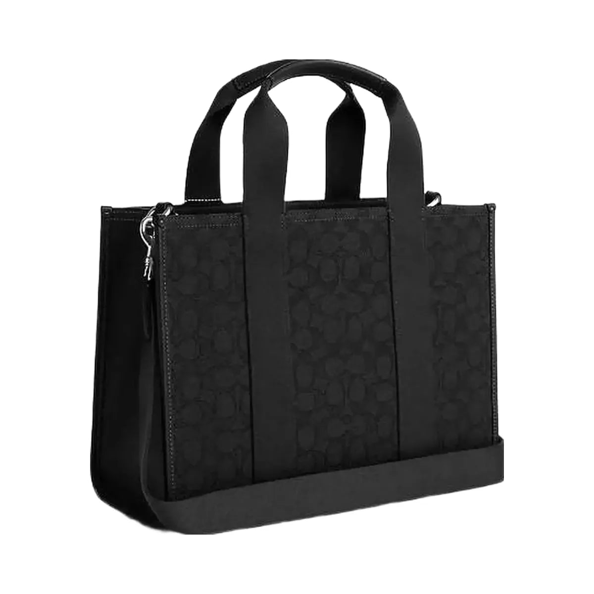 Coach Smith Tote Bag In Signature Jacquard Non Leather-Silver-Black