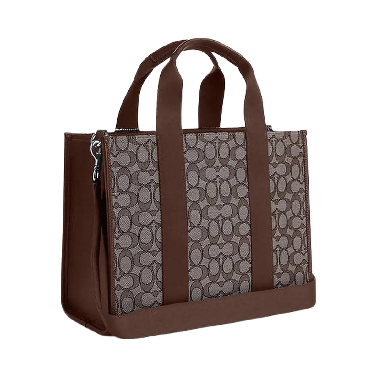 Coach Smith Tote Bag In Signature Jacquard Signature Jacquard-Silver-Oak-Maple