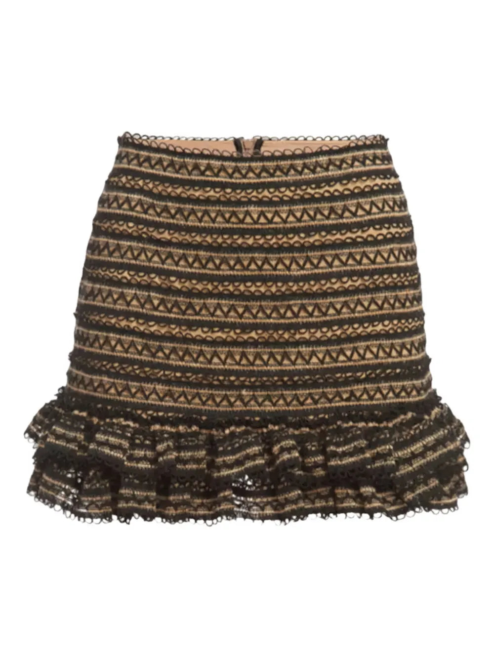 ruffled mini skirt