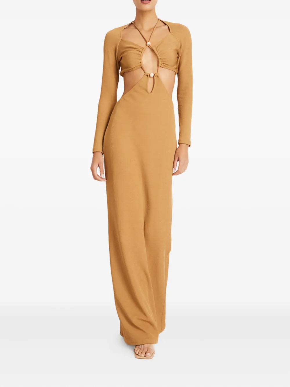 embellished cut-out maxi dress