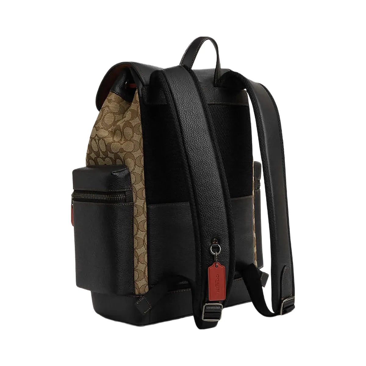 Coach Sprint Backpack In Signature Jacquard Signature Canvas-Black Antique Nickel-Khaki-Black Multi