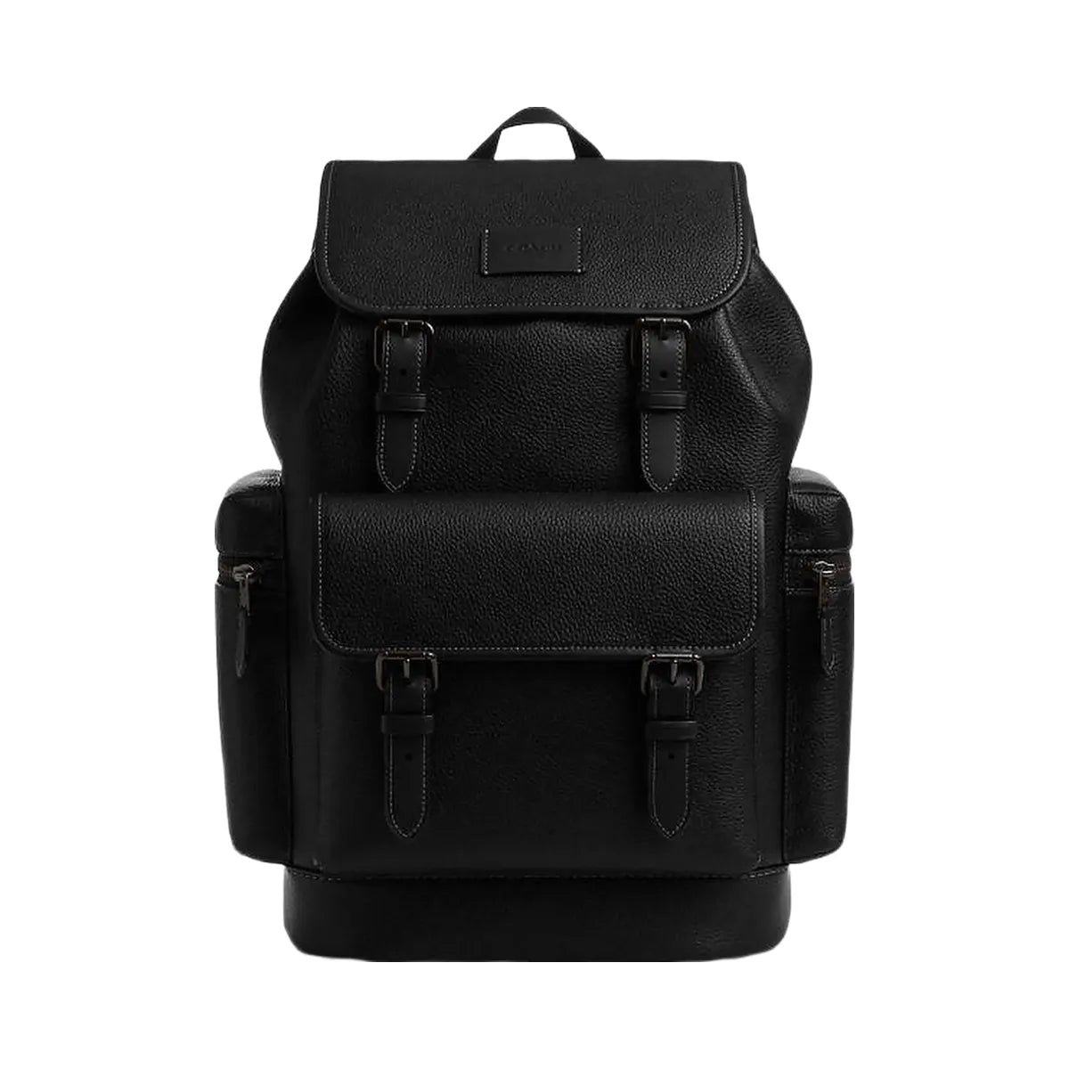 Coach Sprint Backpack Pebbled Leather-Black Copper Finish-Black-Black