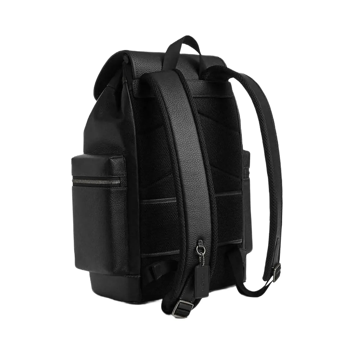Coach Sprint Backpack Pebbled Leather-Black Copper Finish-Black-Black