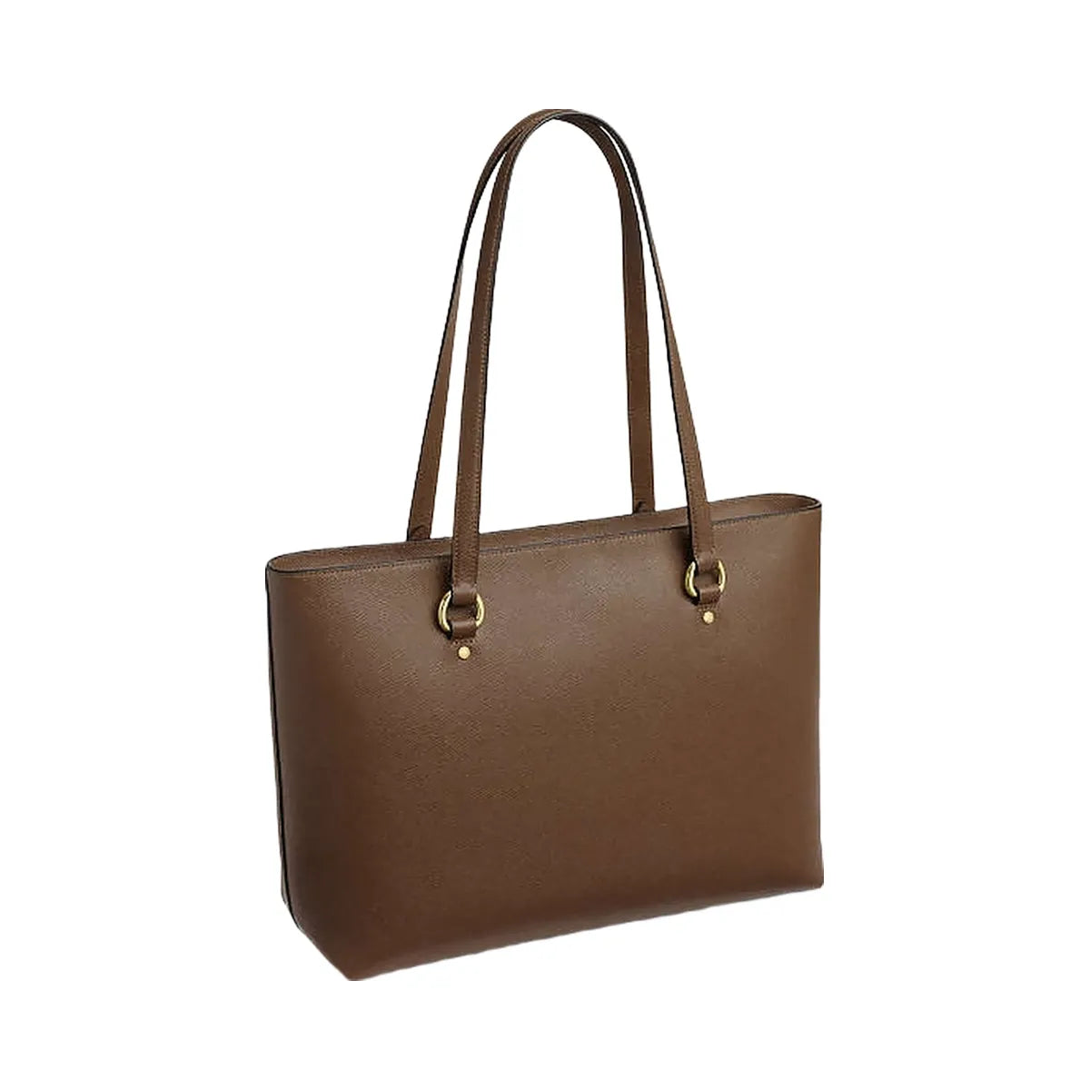 Coach Station Tote Bag Crossgrain Leather-Gold-Dark Stone