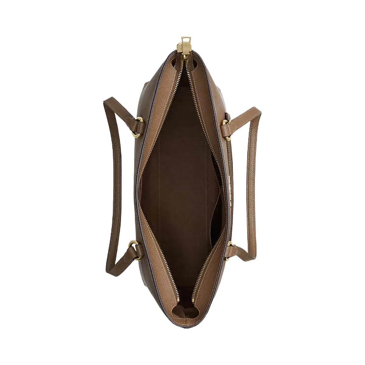 Coach Station Tote Bag Crossgrain Leather-Gold-Dark Stone