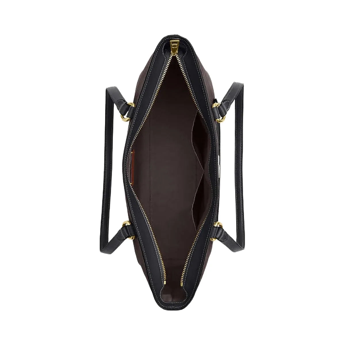 Coach Station Tote Bag In Signature Canvas Signature Canvas-Gold-Walnut-Black