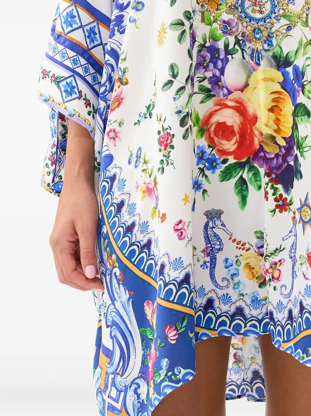 Graphic-print mini dress