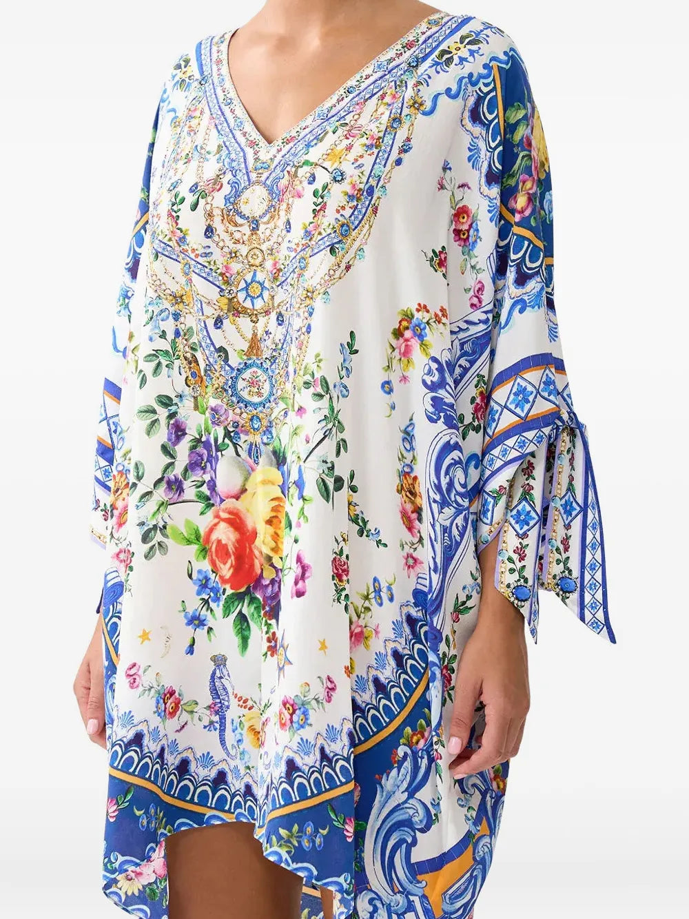 Graphic-print mini dress