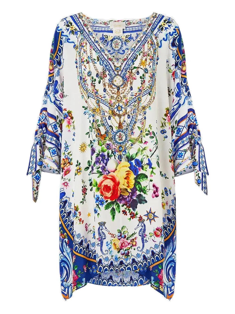 Graphic-print mini dress