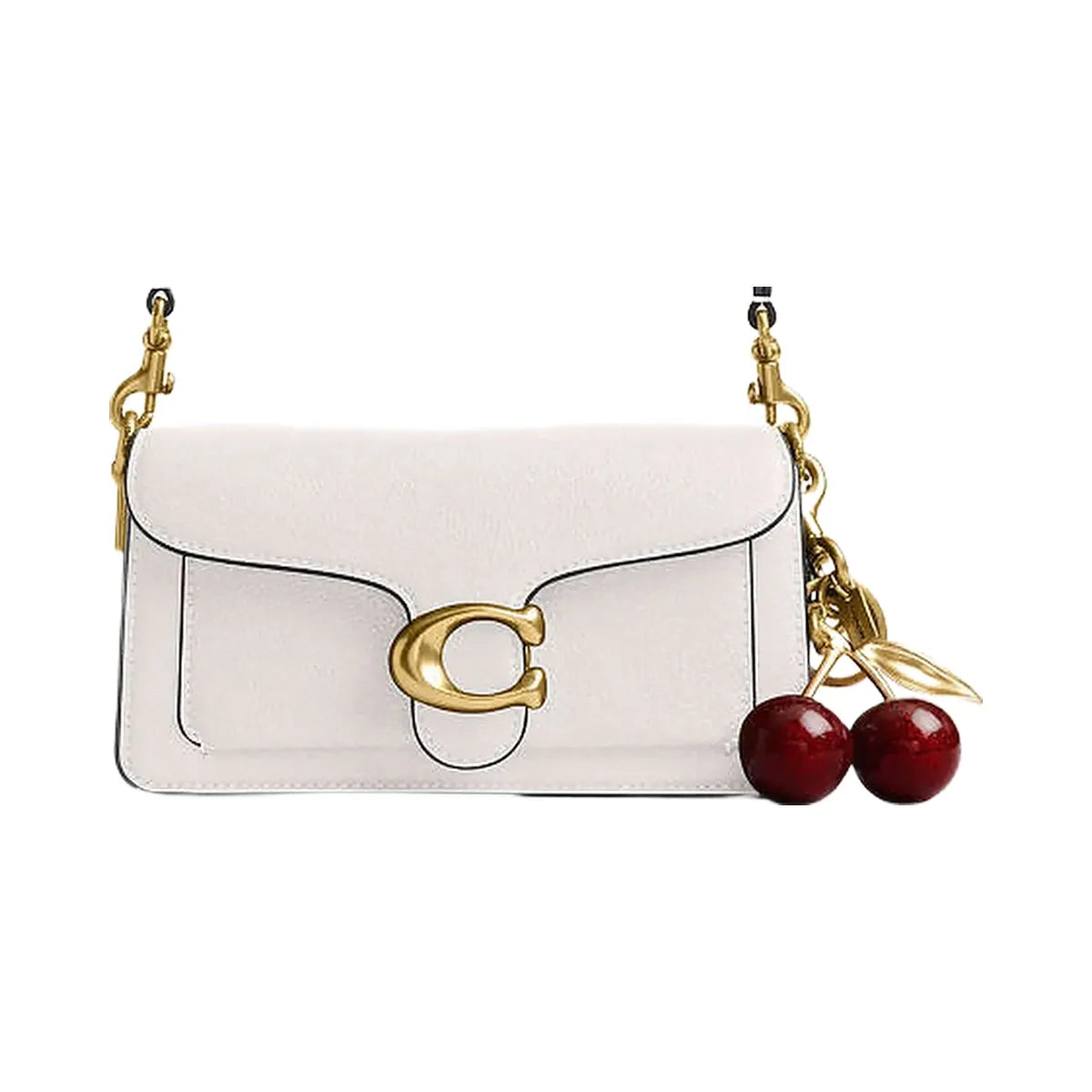 Coach Tabby Shoulder Bag 20 Polished Pebble Leather-Brass-Chalk