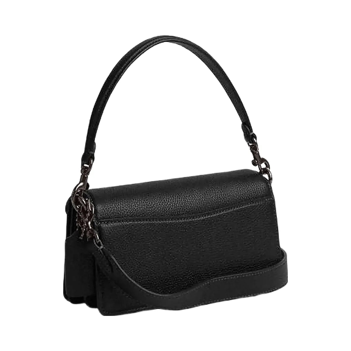 Coach Tabby Shoulder Bag 20 Polished Pebble Leather-Pewter-Black