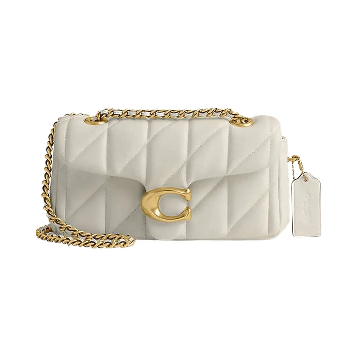 Coach Tabby Shoulder Bag 20 With Pillow Quilting Nappa Leather-Brass-Chalk