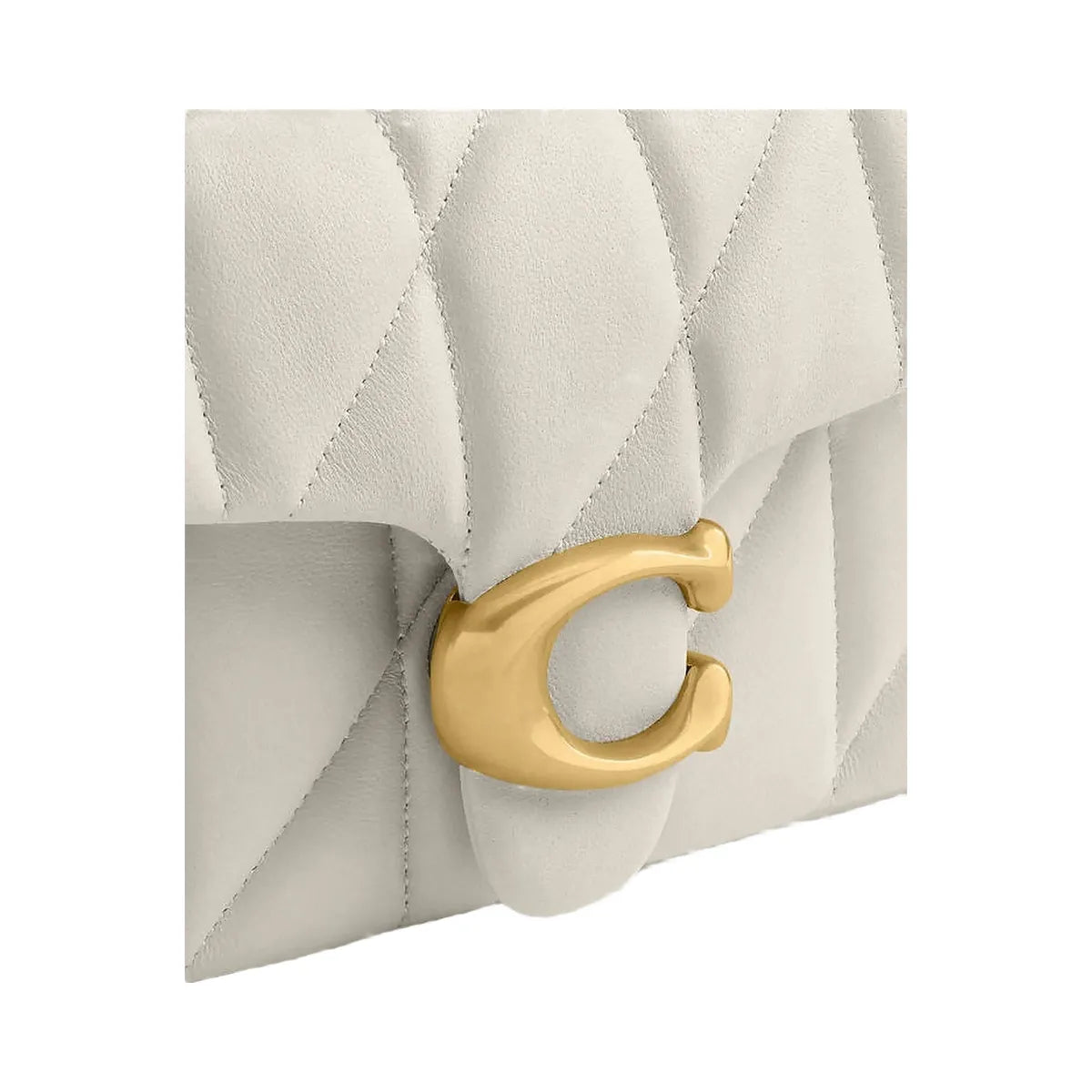 Coach Tabby Shoulder Bag 20 With Pillow Quilting Nappa Leather-Brass-Chalk