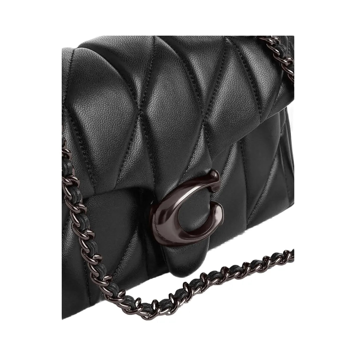 Coach Tabby Shoulder Bag 20 With Pillow Quilting Nappa Leather-Pewter-Black