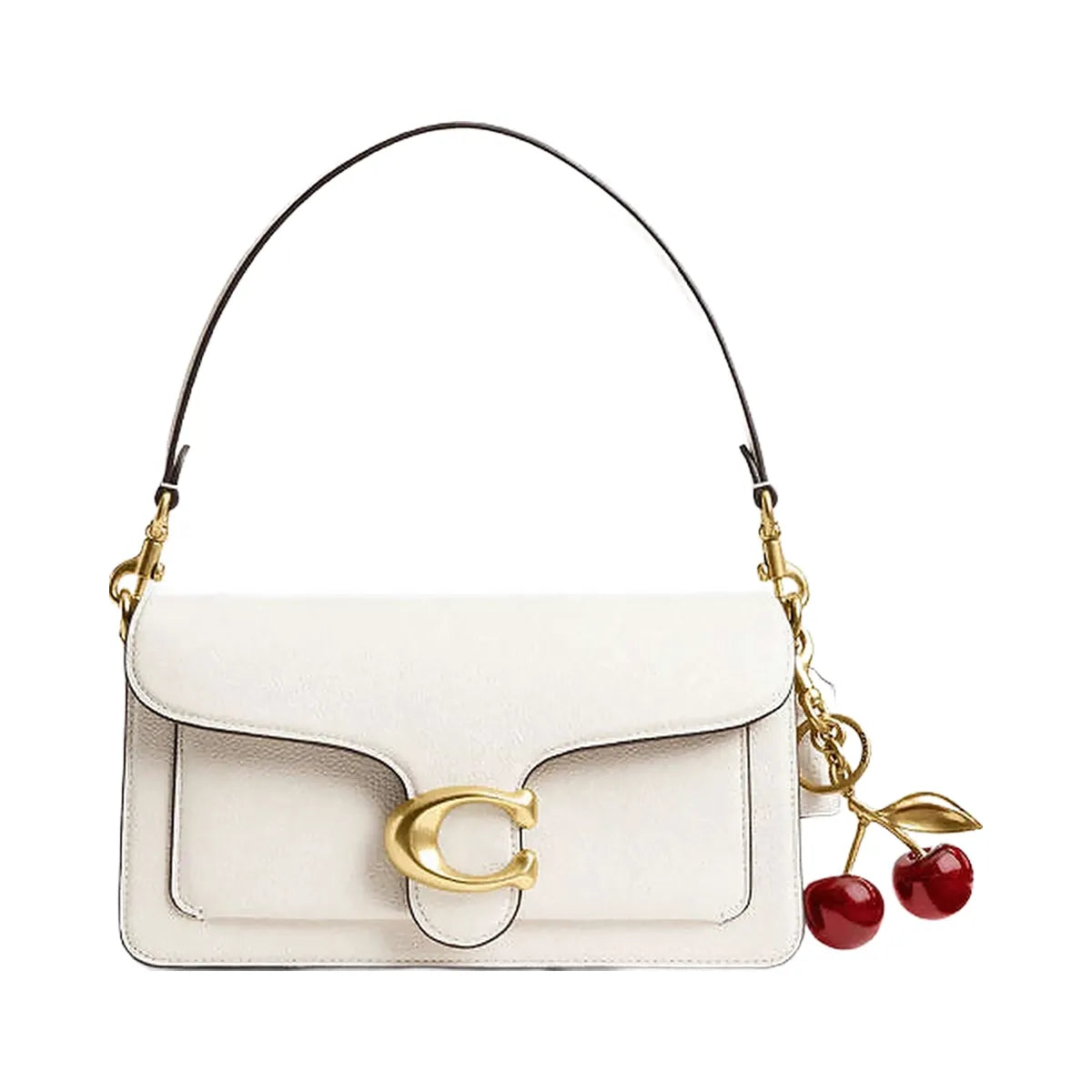 Coach Tabby Shoulder Bag 26 Polished Pebble Leather-Brass-Chalk
