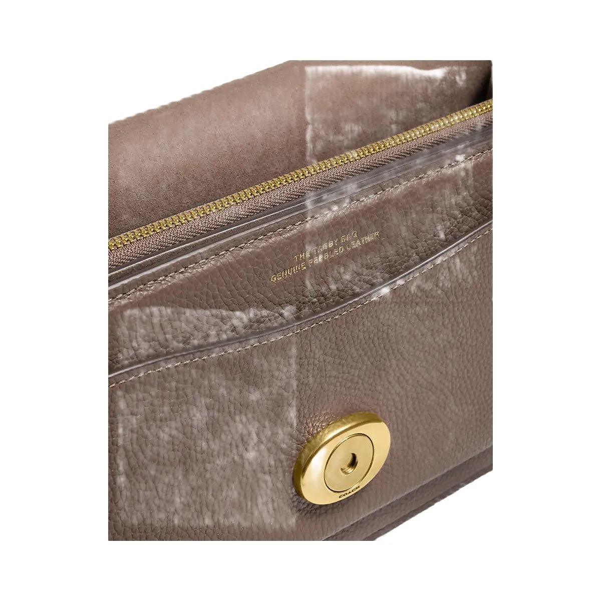 Coach Tabby Shoulder Bag 26 Polished Pebble Leather-Brass-Dark Stone