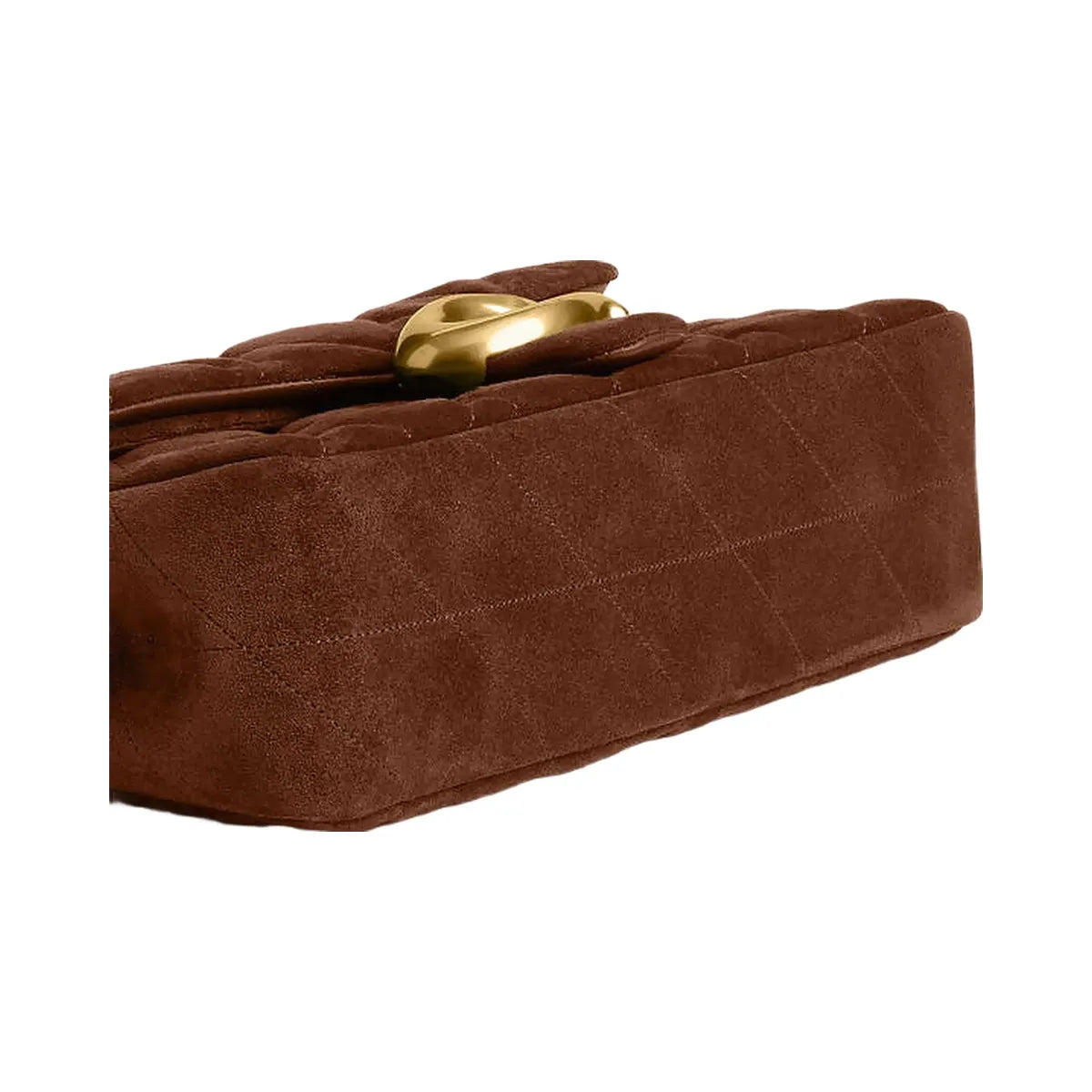 Coach Tabby Shoulder Bag 26 With Quilting Suede-Brass-Warm Brown