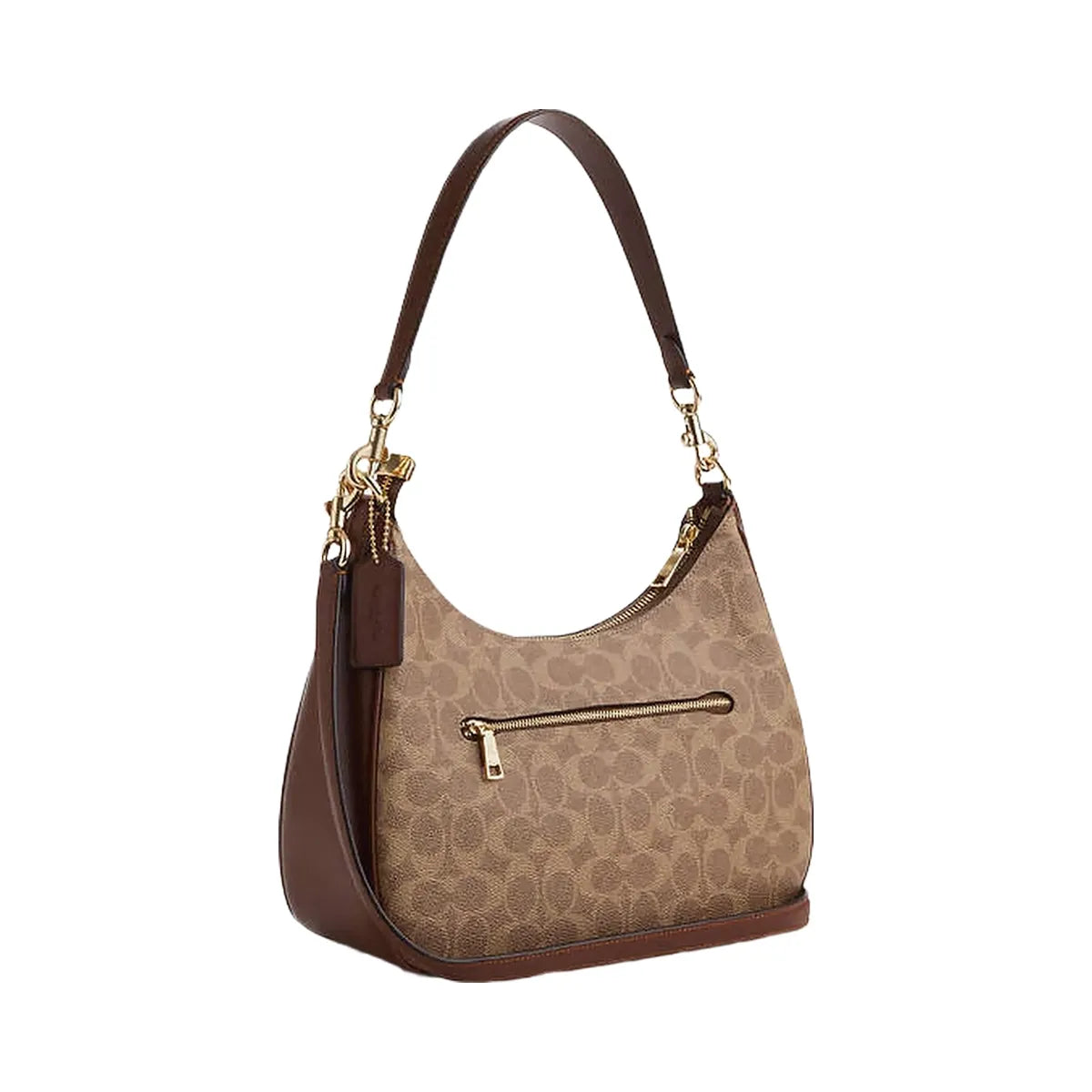 Coach Teri Hobo Bag In Signature Canvas Signature Canvas-Gold-Tan-Brown