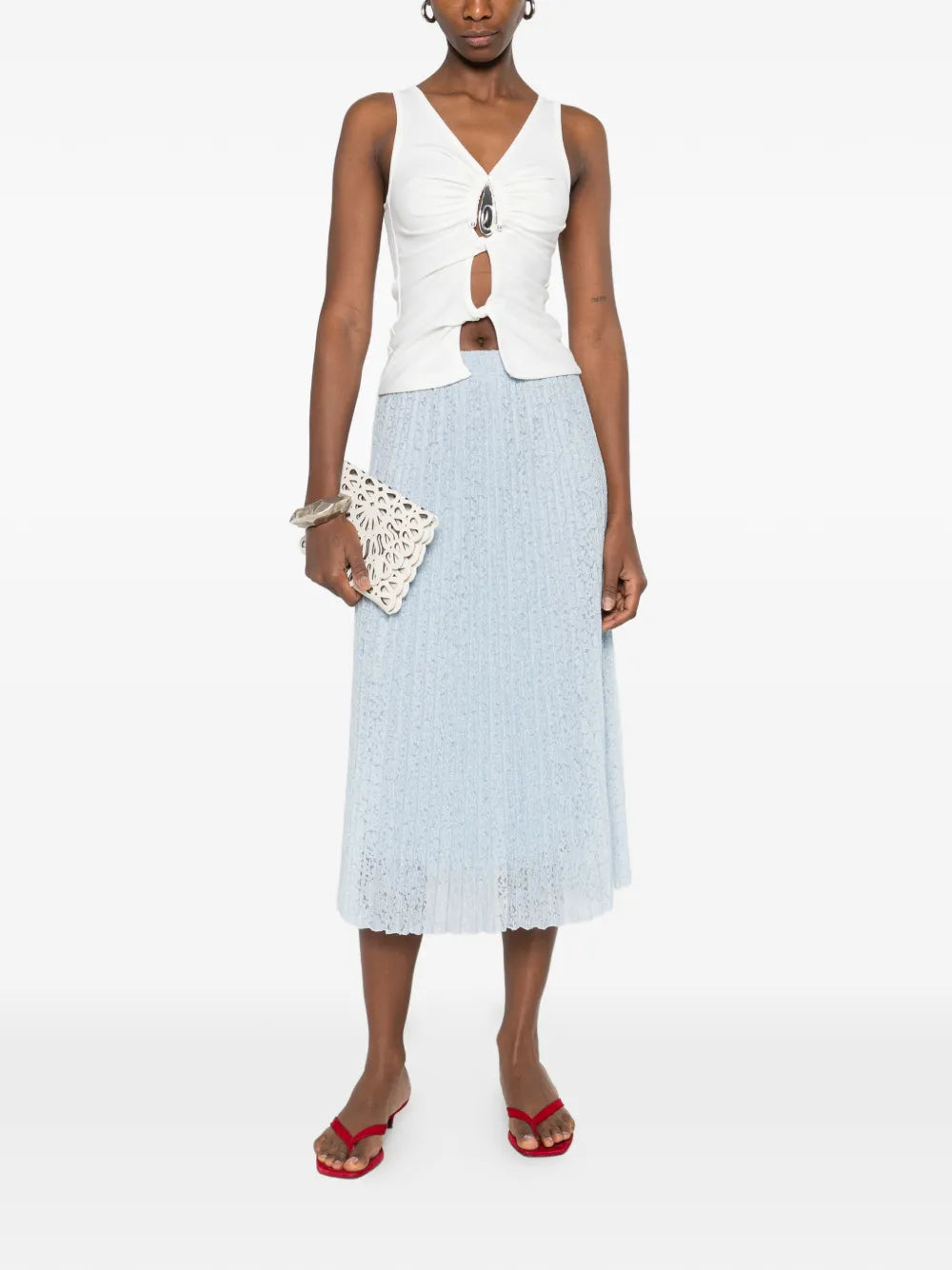 pleated lace skirt