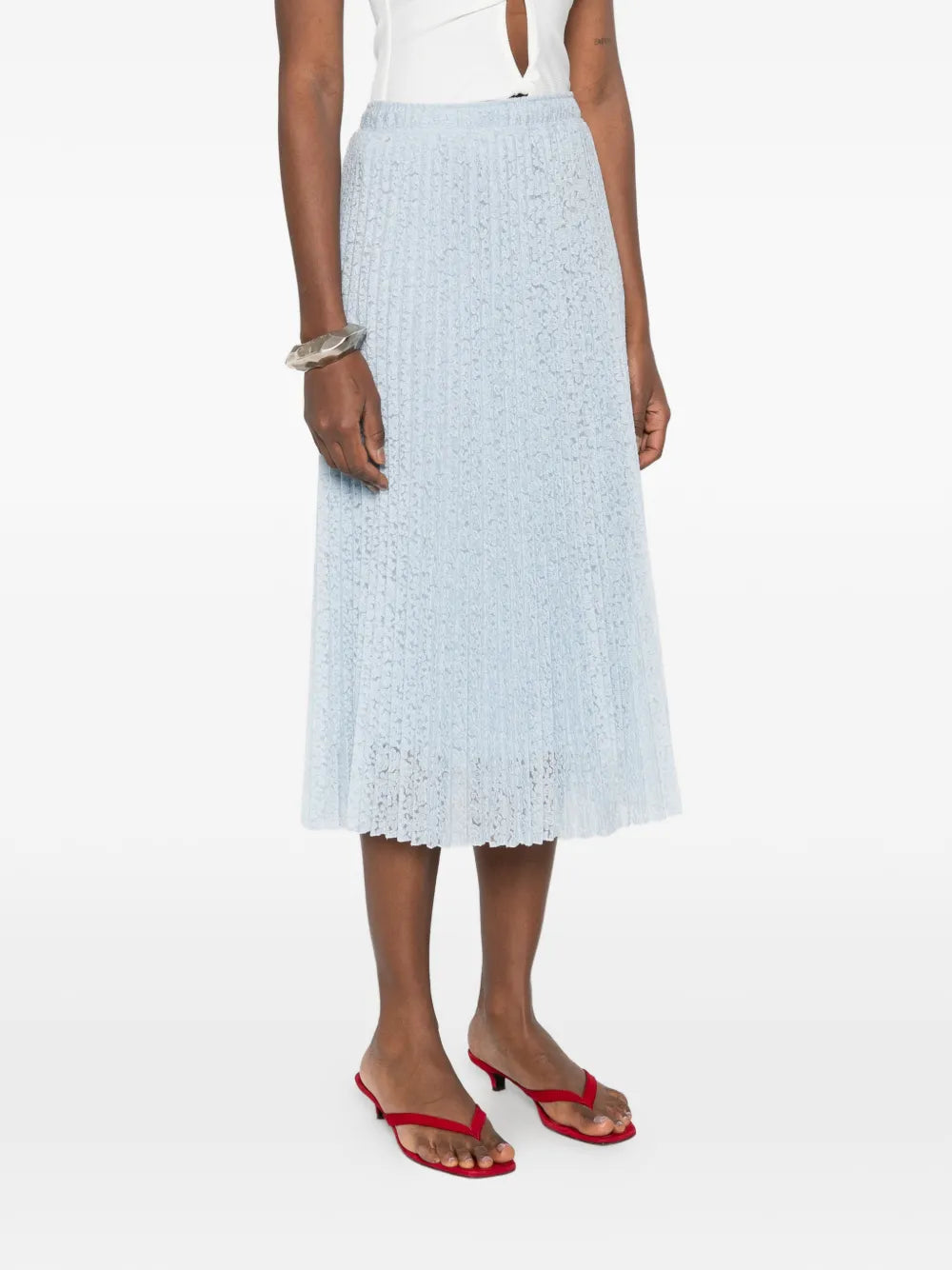 pleated lace skirt