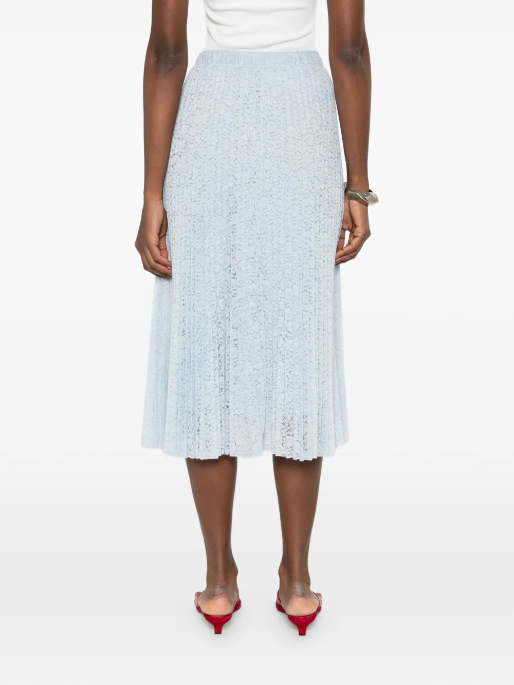 pleated lace skirt