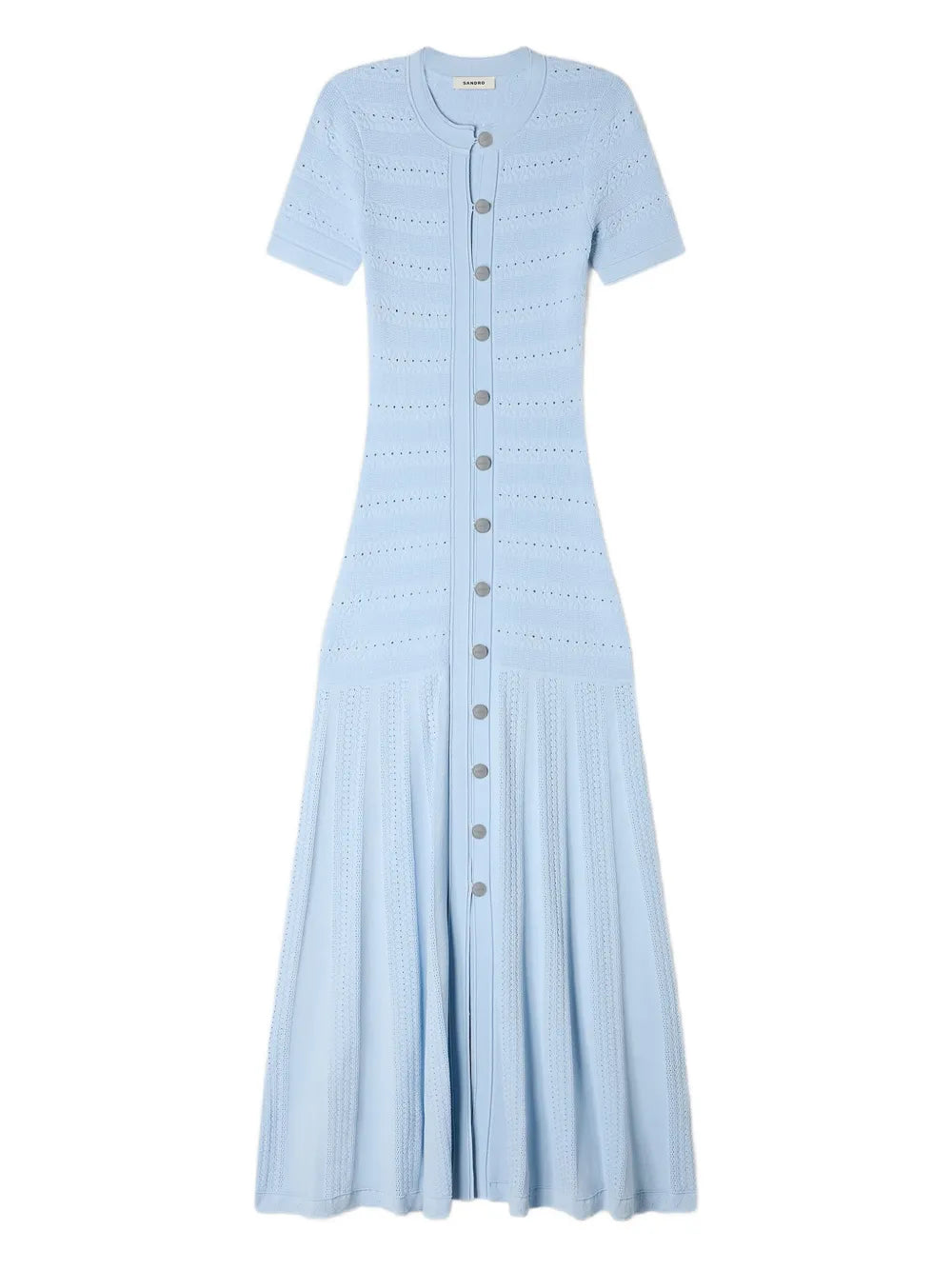 buttoned knitted midi dress