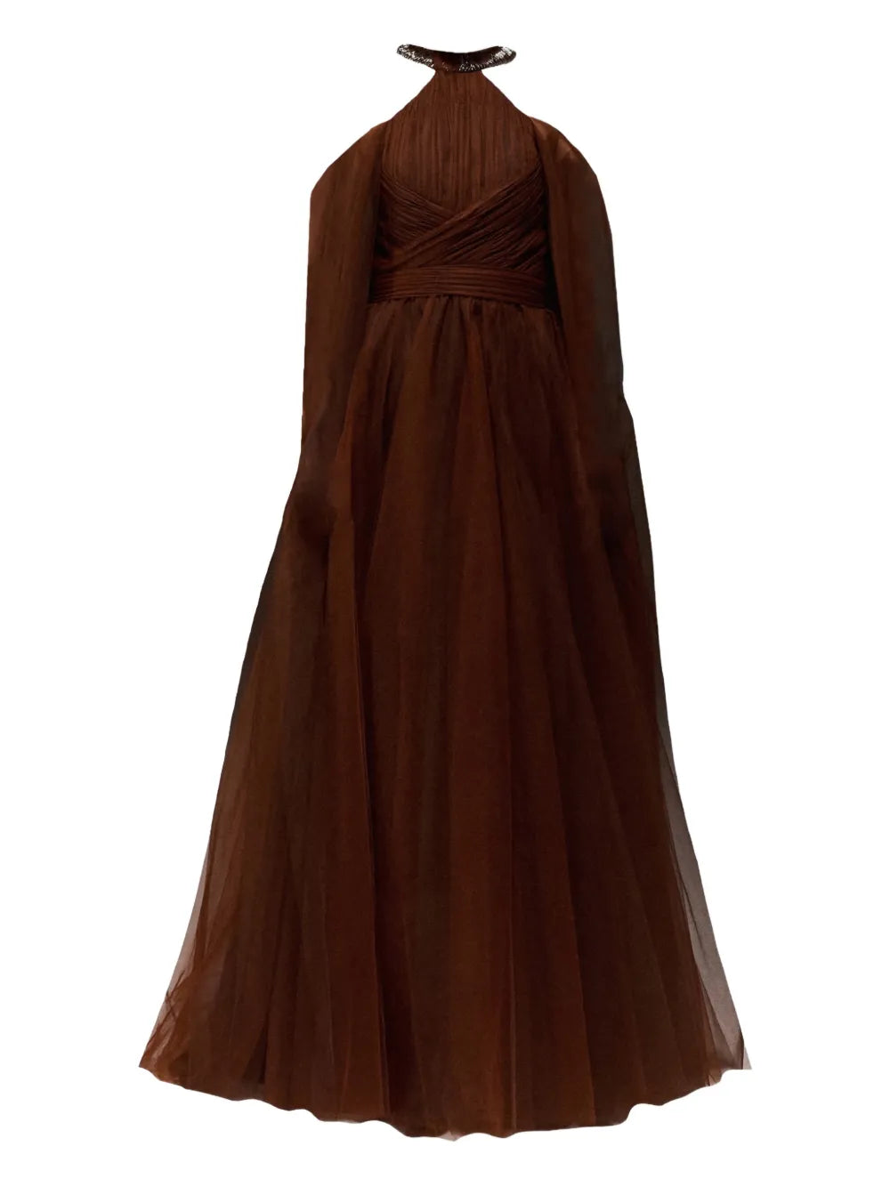 draped-detail maxi dress