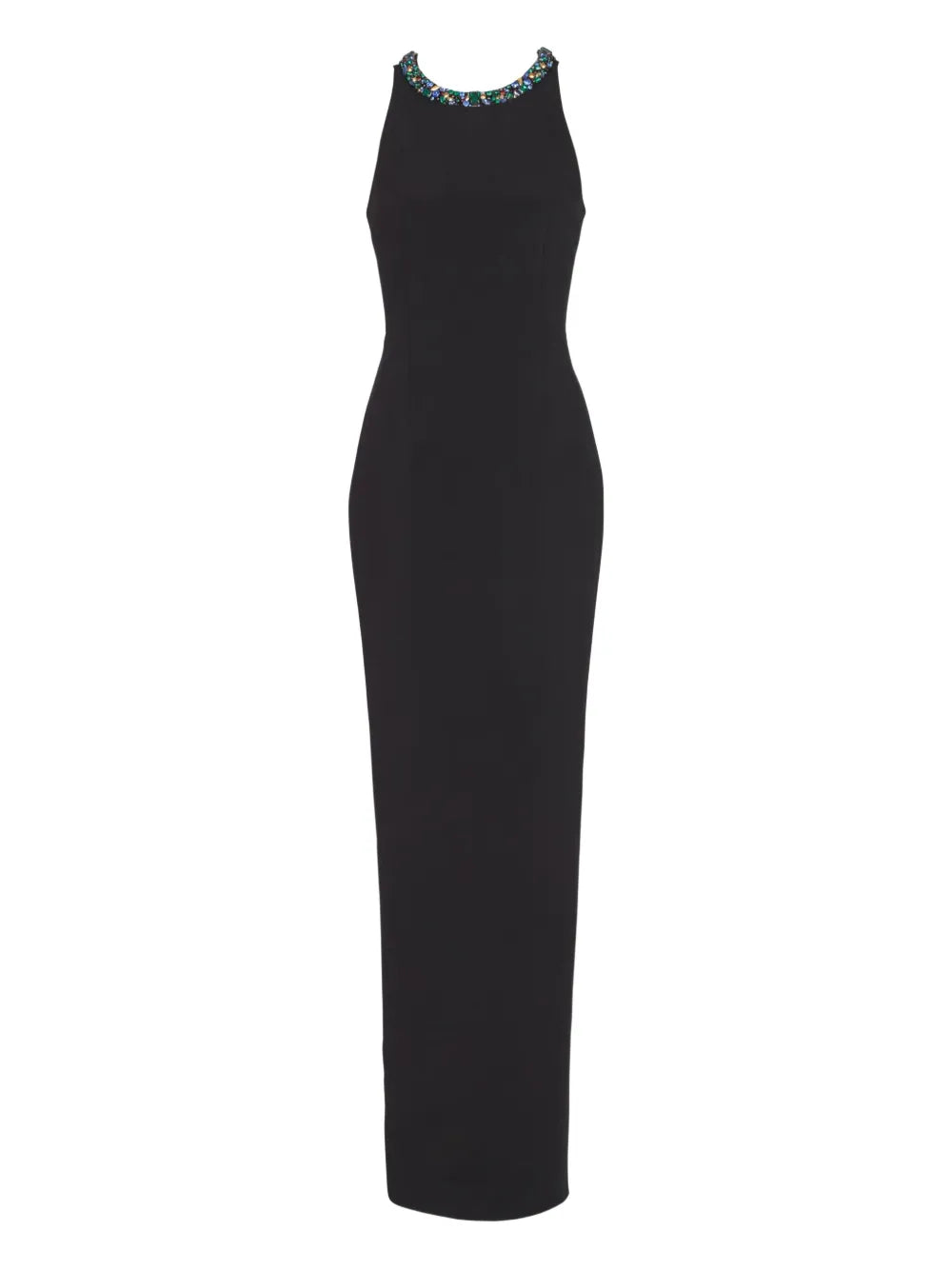 jewel-embellished velvet dress