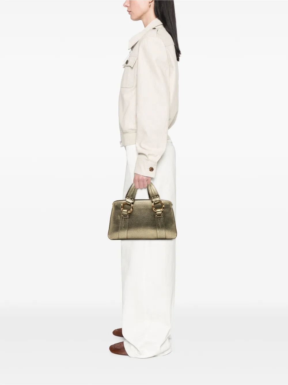 2000-2015 Metallic Calfskin Metal Bamboo handbag