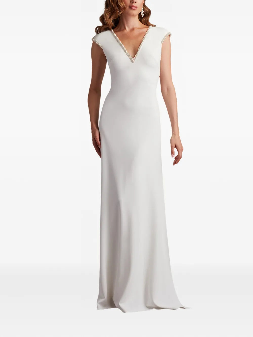 Marcellina beaded v-neck maxi dress