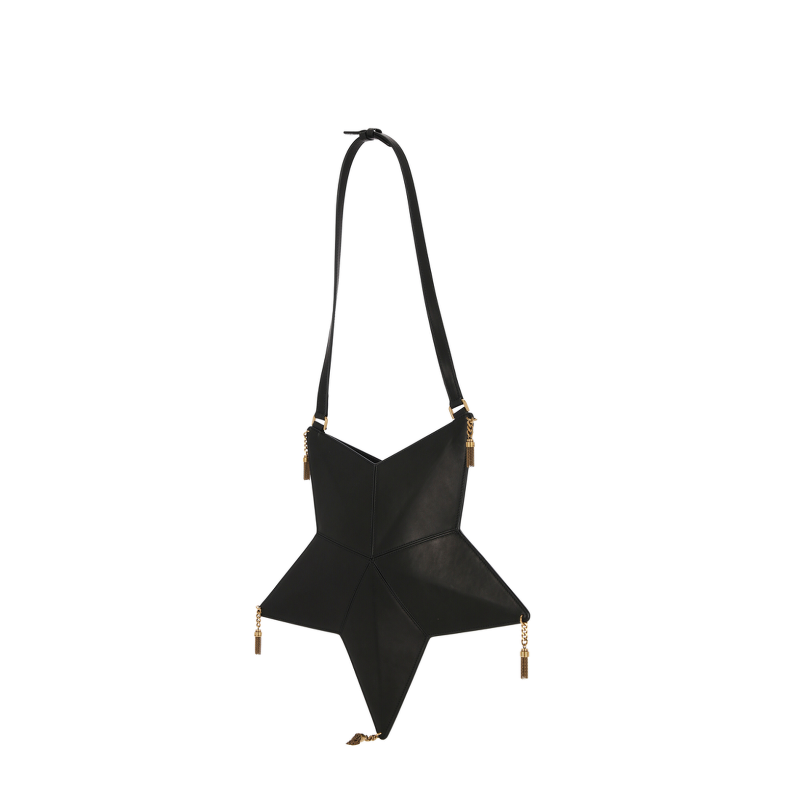 Astro Medium Leather Shoulder Bags - Black