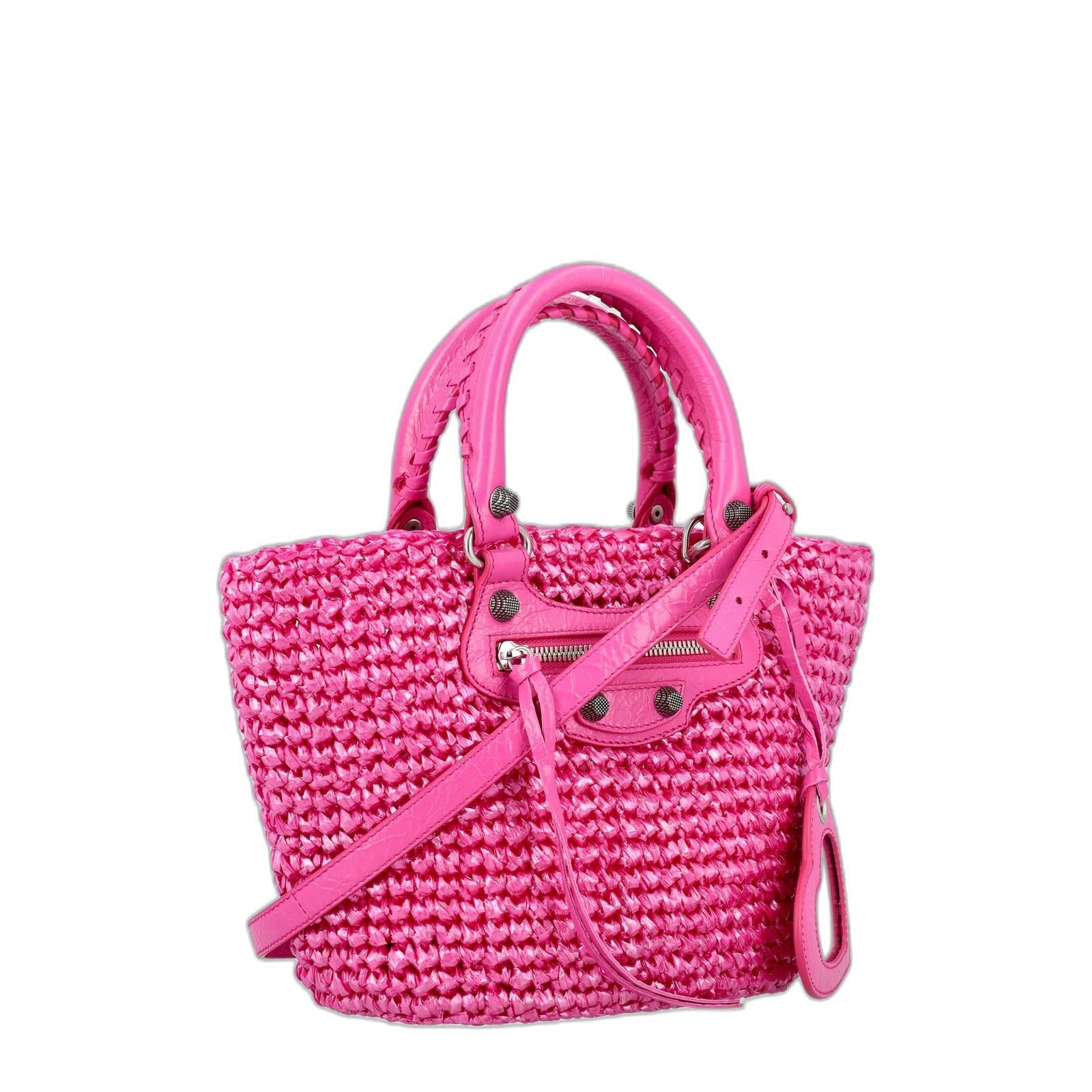 Le Cagole Small Panier Tote Bag in Pink
