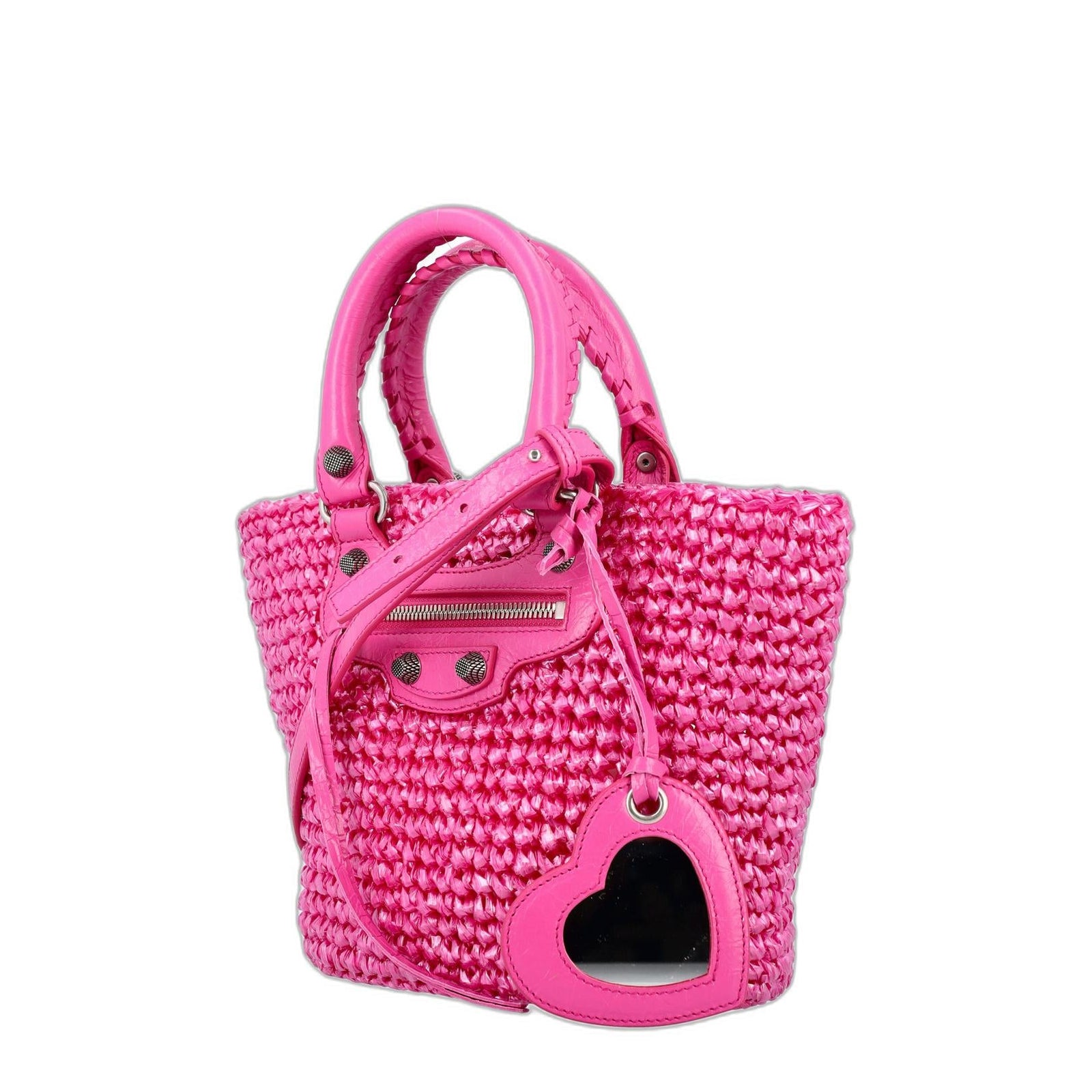 Le Cagole Small Panier Tote Bag in Pink