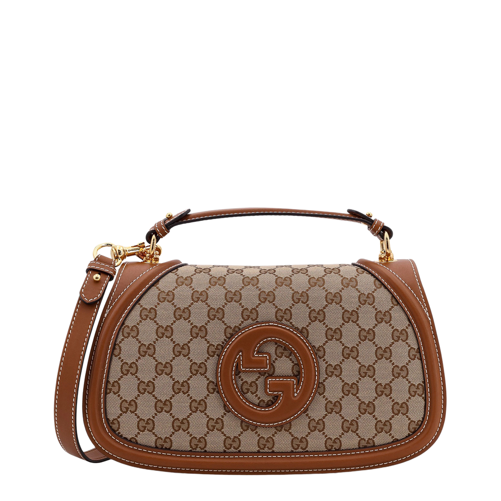 Blondie Large Canvas Top Handle Bag - Brown