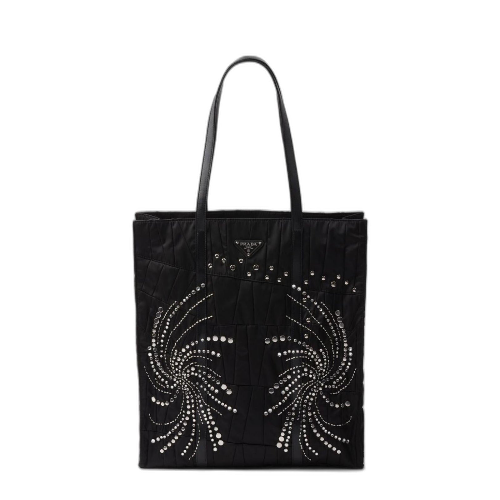 Black Re-Nylon Large Tote Bag