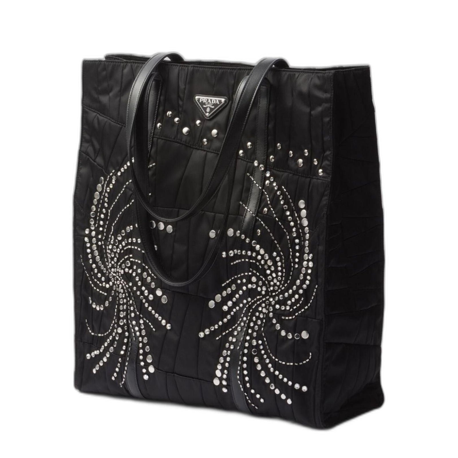 Black Re-Nylon Large Tote Bag